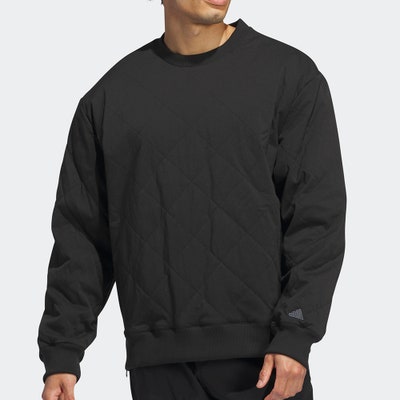 adidas Golf Pullover - Go-To Quilted Crew Neck - Black AW24