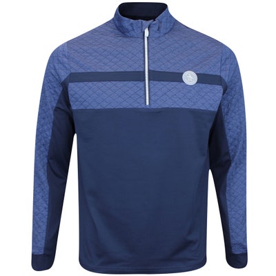 Original Penguin Golf Pullover - Mixed Media QZ - Black Iris AW24