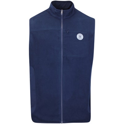 Original Penguin Golf Vest - Reversible Fleece FZ - Black Iris AW24