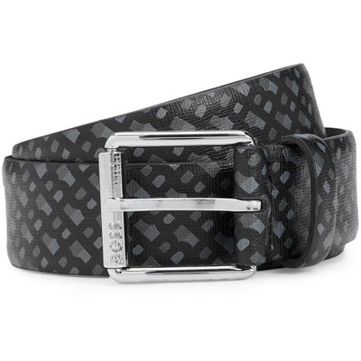 BOSS Golf Belt - Monogram Leather Sz35 - Black WI24