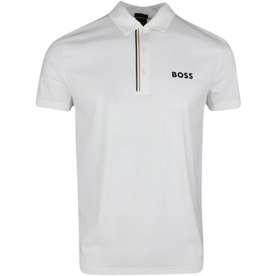 BOSS Golf Shirt - Paddytech Pro Reg. Fit - Bright White SP25