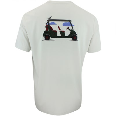 EA7 Golf T-Shirt - Cart Printed Tee - Silver Birch AW24