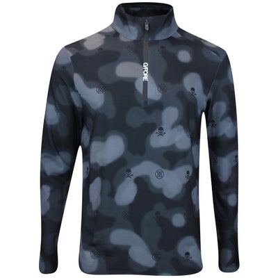 G/FORE Golf Pullover - Brushback Tech QZ - Onyx Blur Camo FA24