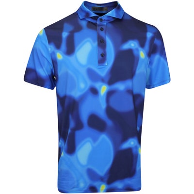 G/FORE Golf Shirt - Bokeh Blur Tech Jersey - Blue Multi FA24