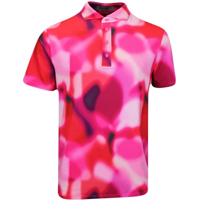 G/FORE Golf Shirt - Bokeh Blur Tech Jersey - Pink Multi FA24