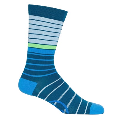 G/FORE Golf Socks - Mixed Stripe Crew - Petrol SS24