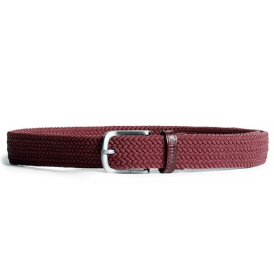 J.Lindeberg Golf Belt - Bernhard Elastic - Cabernet AW24