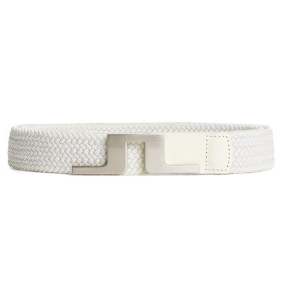 J.Lindeberg Golf Belt - Berry Stretch Woven - White AW24