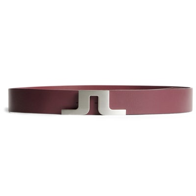 J.Lindeberg Golf Belt - Bridger Leather - Cabernet AW24