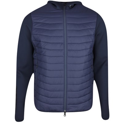 J.Lindeberg Golf Jacket - Holden Quilt Hybrid Hoodie - JL Navy AW24