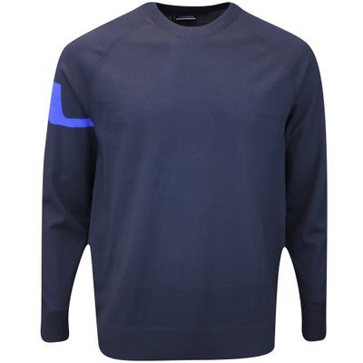 J.Lindeberg Golf Jumper - Gusten Tech Knit Crew - JL Navy AW24