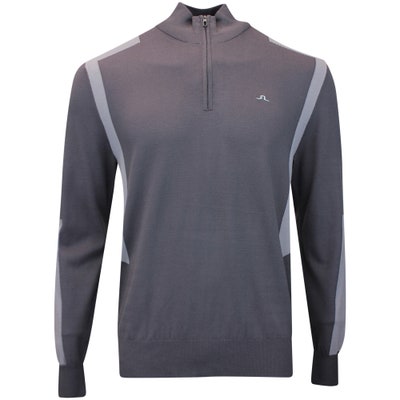 J.Lindeberg Golf Jumper - Kendrick Tech Knit QZ - Asphalt AW24
