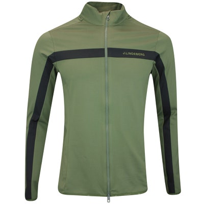 J.Lindeberg Golf Mid Layer - Jarvis FZ - Forest Green AW24