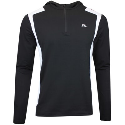 J.Lindeberg Golf Pullover - Lukas QZ Hoodie - Black AW24
