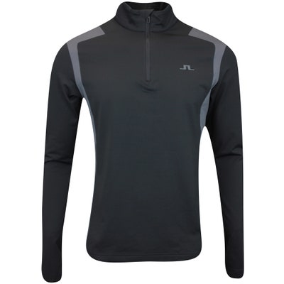 J.Lindeberg Golf Pullover - Lukas QZ Mid - Black AW24