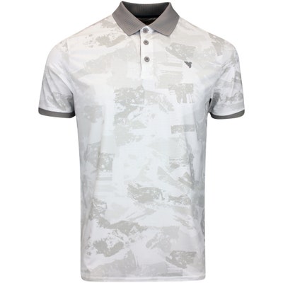 Macade Golf Shirt - Camo Print Polo - White AW24