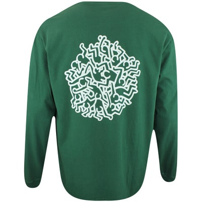 Malbon Golf T-Shirt - Keith Haring LS Tee - Green AW24
