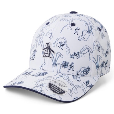 Original Penguin Golf Cap - Season Of Love Print - Bright White 2024