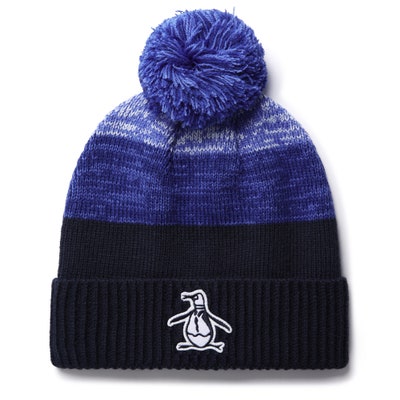 Original Penguin Golf Hat - Rib Cuff Pom Beanie - Black Iris AW24