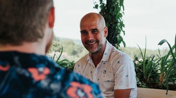 Pep Guardiola Golf Interview Exclusive Golfposer PUMA Legends Trophy