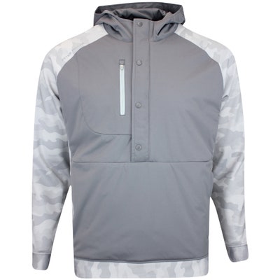 Peter Millar Golf Jacket - Pursuit Hybrid Hoodie - Iron Grey AW24