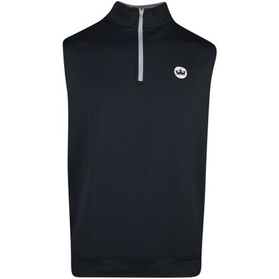 Peter Millar Golf Mid Layer - Galway QZ Vest - Black AW24