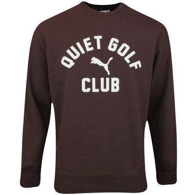 PUMA Golf Jumper - QUIET GOLF Graphic Crew Neck - Chocolate SS24