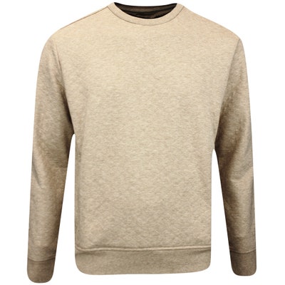 RLX Golf Jumper - Quilted Tech Crew Neck - Sand Heather AW24