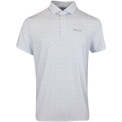 RLX Golf Shirt - Printed Airflow - Office Blue Geo AW24