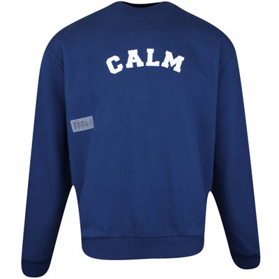 Students Golf Jumper - Calm Fleece Crew Sweater - Navy AW24